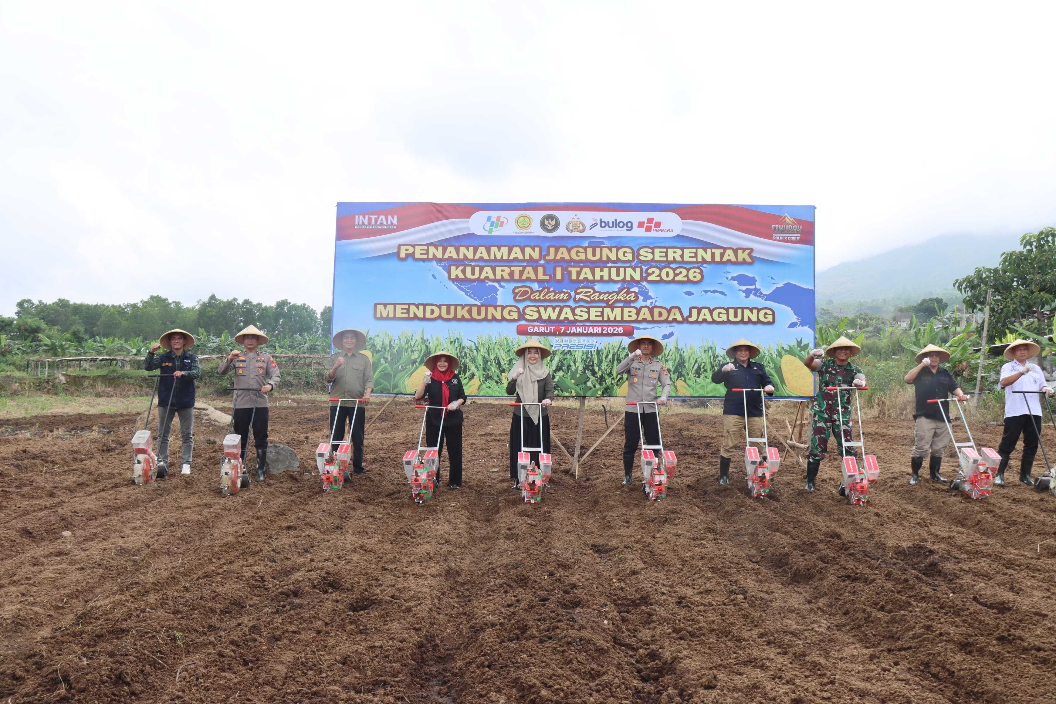 Polres Garut Tanam Jagung Serentak Kuartal I, Dukung Program Swasembada Pangan